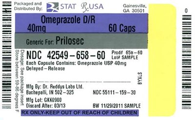 Omeprazole Dr 40mg Label Image (Omeprazole Dr 40mg Label  42549)